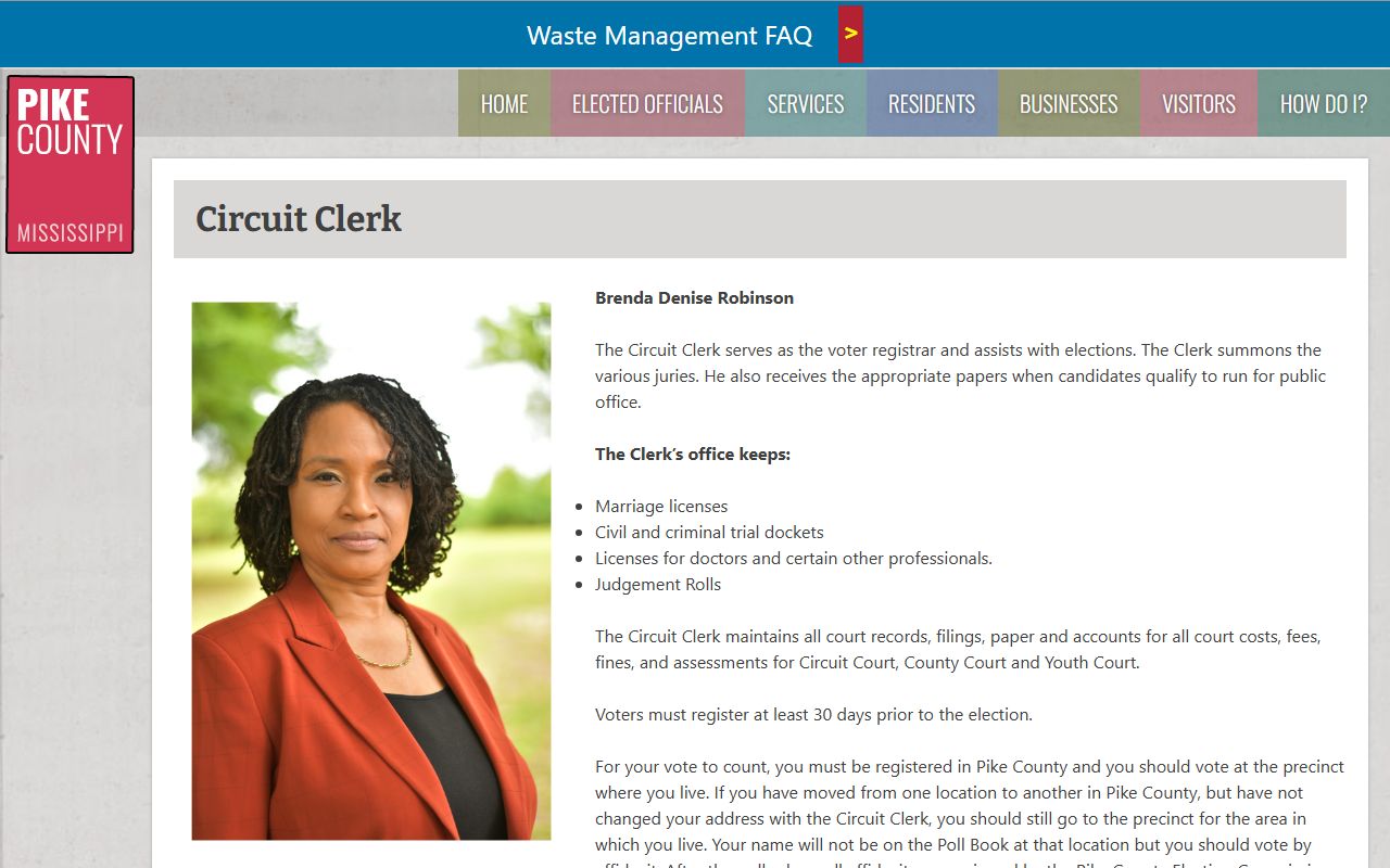 Pike County Circuit Clerk official county web page