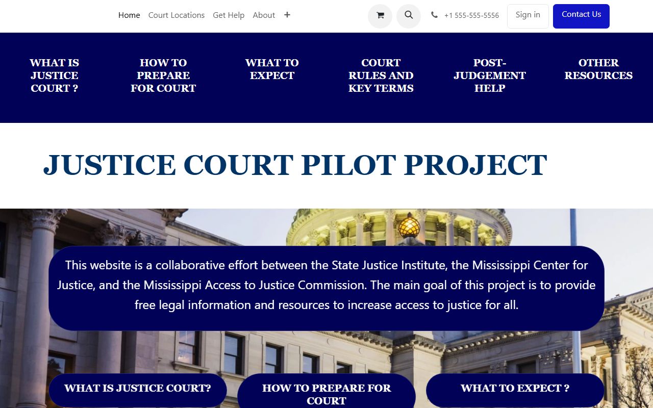 Mississippi Justice Court Help page covering Pike County Circuit Clerk record alternatives