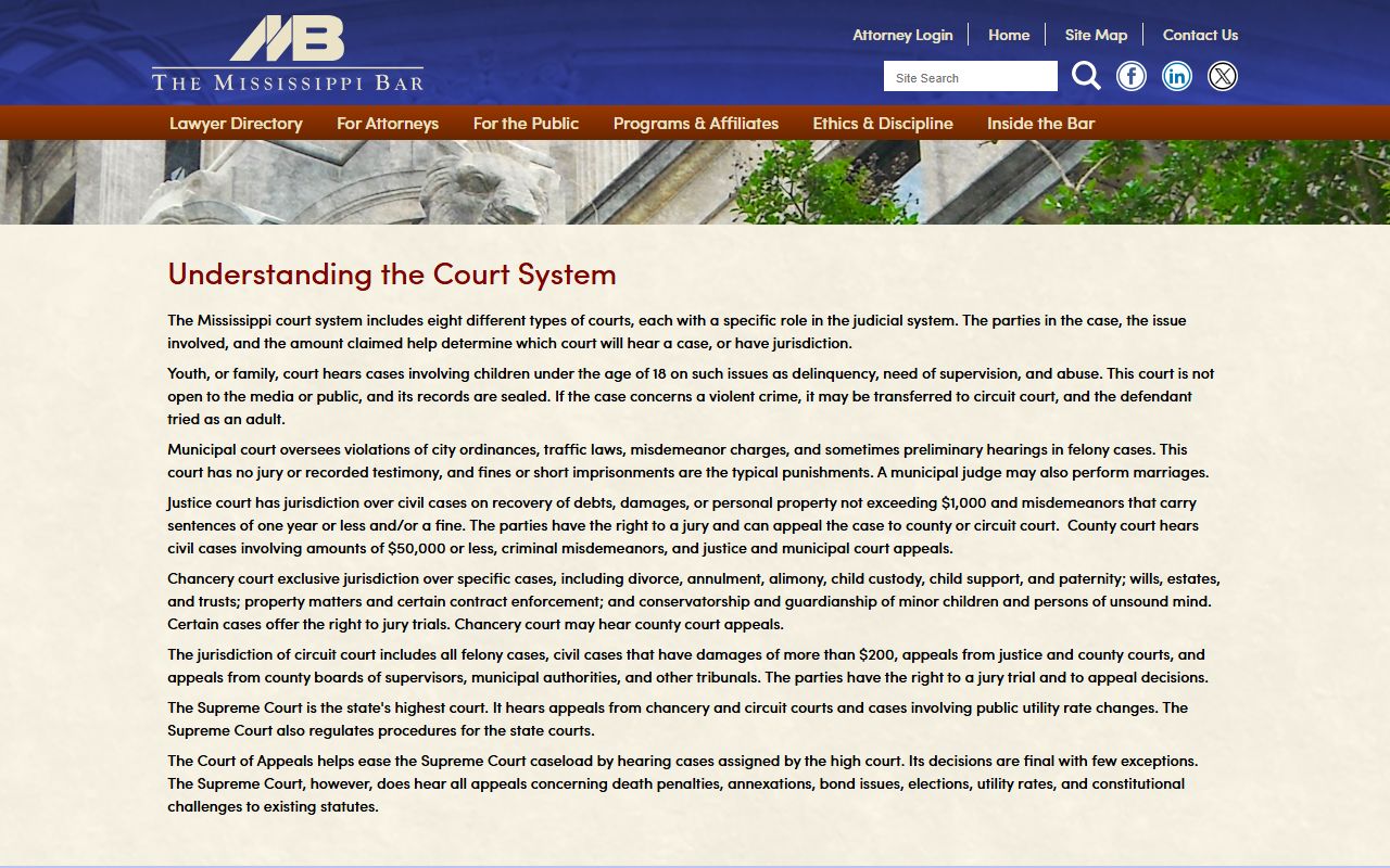 Mississippi Bar guide to restricted Pike County court records